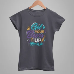Get Your Beers Up T-Shirt - HEATHER GREY